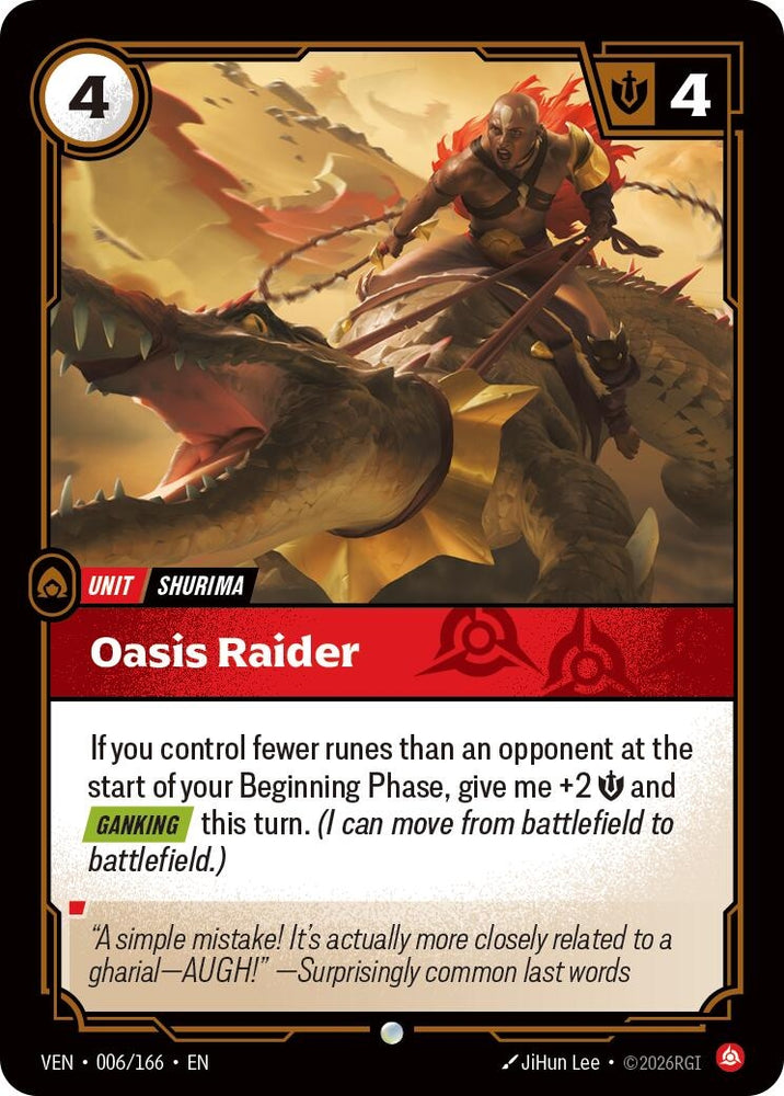 Image for Oasis Raider (006/166) [Vendetta] (VEN) - Riftbound: League of Legends Trading Card Game