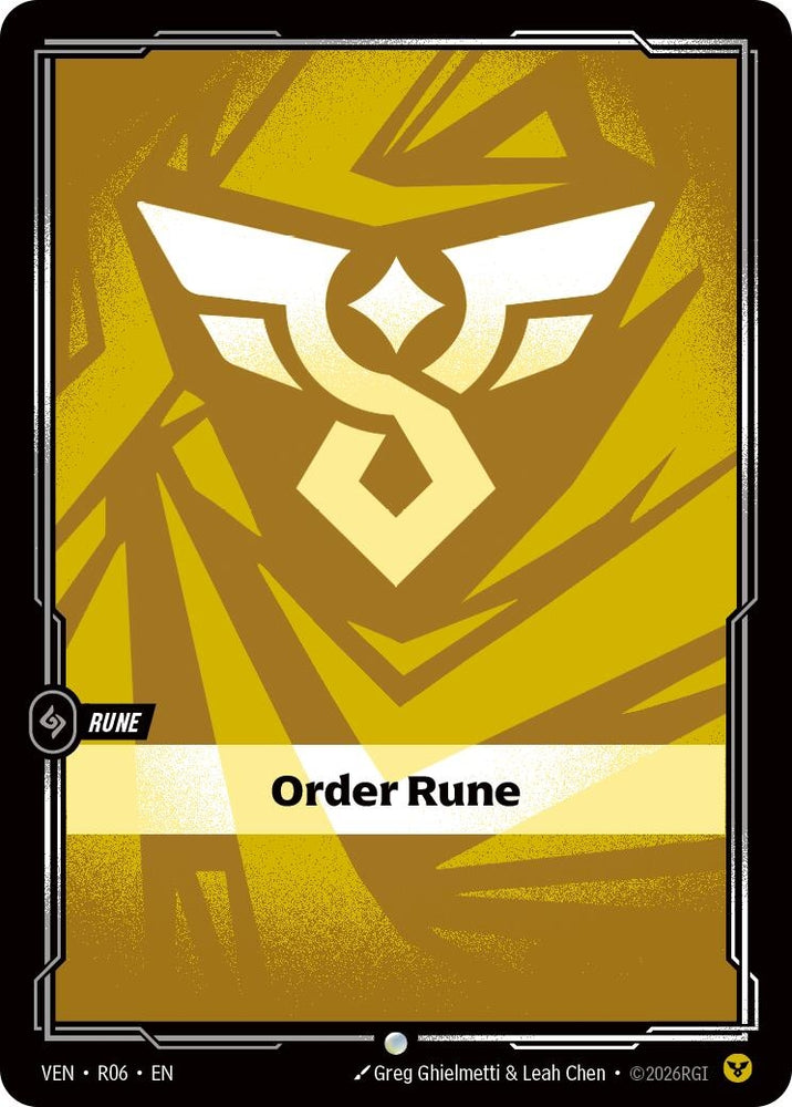 Image for Order Rune (R06) [Vendetta] (VEN) - Riftbound: League of Legends Trading Card Game