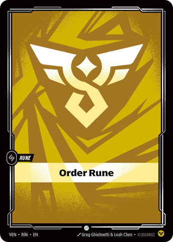 Image for Order Rune (R06) [Vendetta] (VEN) - Riftbound: League of Legends Trading Card Game