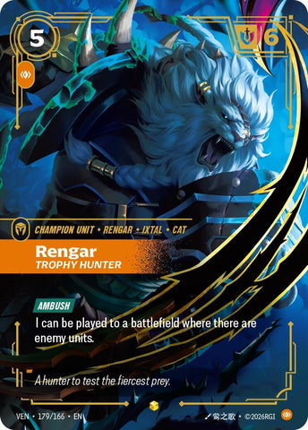 Image for Rengar, Trophy Hunter (179/166) [Vendetta] (VEN) - Riftbound: League of Legends Trading Card Game