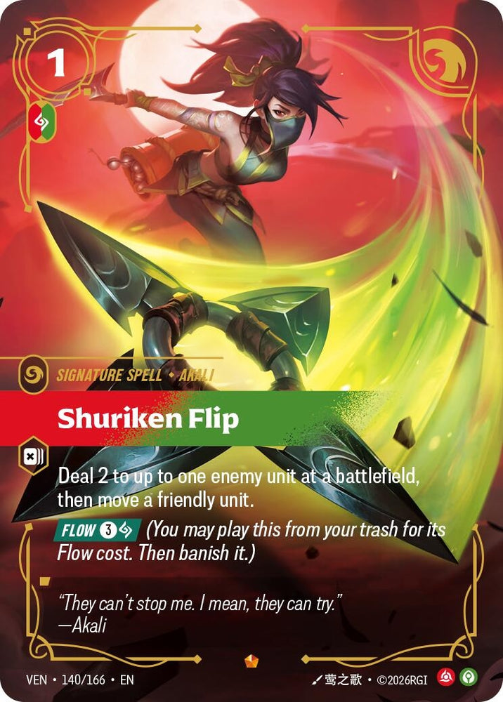 Image for Shuriken Flip (140/166) [Vendetta] (VEN) - Riftbound: League of Legends Trading Card Game