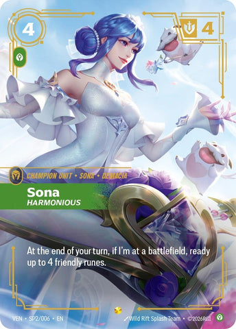 Image for Sona, Harmonious (SP2/006) [Vendetta] (VEN) - Riftbound: League of Legends Trading Card Game