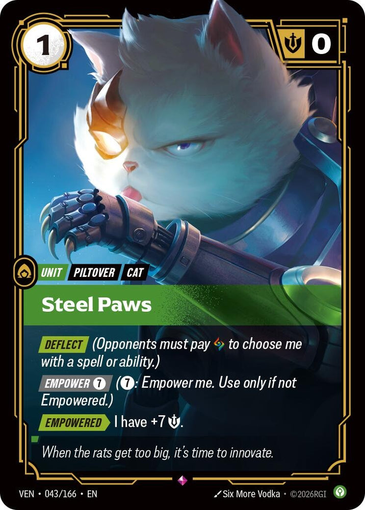 Image for Steel Paws (043/166) [Vendetta] (VEN) - Riftbound: League of Legends Trading Card Game