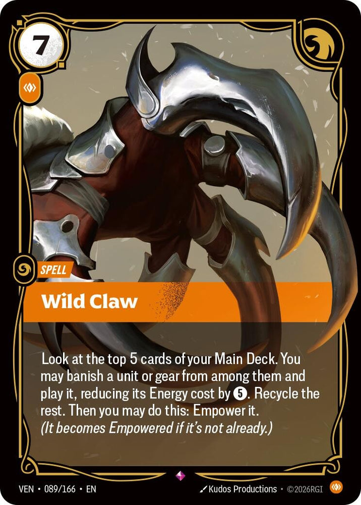 Image for Wild Claw (089/166) [Vendetta] (VEN) - Riftbound: League of Legends Trading Card Game