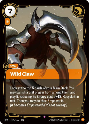 Image for Wild Claw (089/166) [Vendetta] (VEN) - Riftbound: League of Legends Trading Card Game