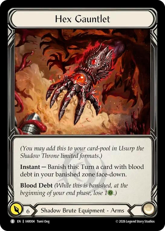 Image for Hex Gauntlet [Usurp the Shadow Throne] (IAR) - Flesh and Blood TCG