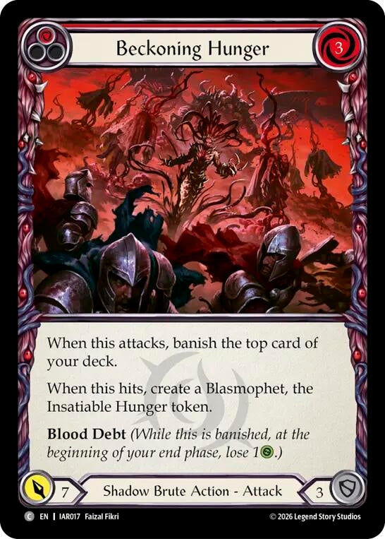 Image for Beckoning Hunger (Red) [Usurp the Shadow Throne] (IAR) - Flesh and Blood TCG