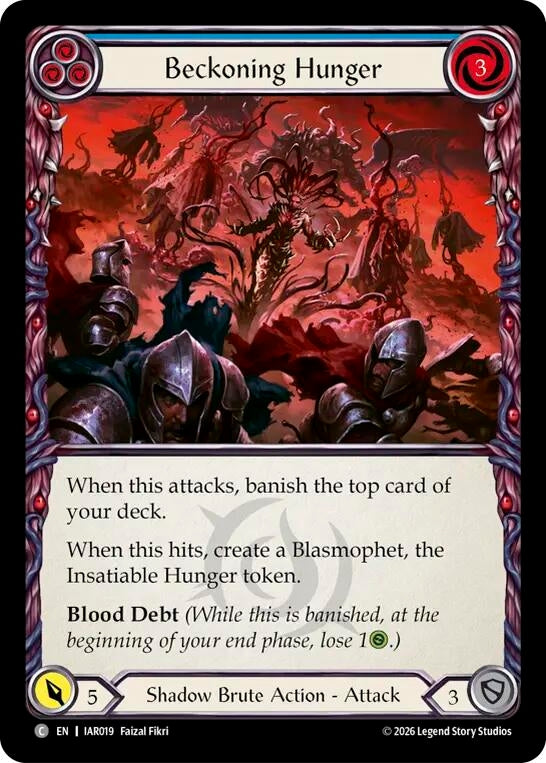 Image for Beckoning Hunger (Blue) [Usurp the Shadow Throne] (IAR) - Flesh and Blood TCG