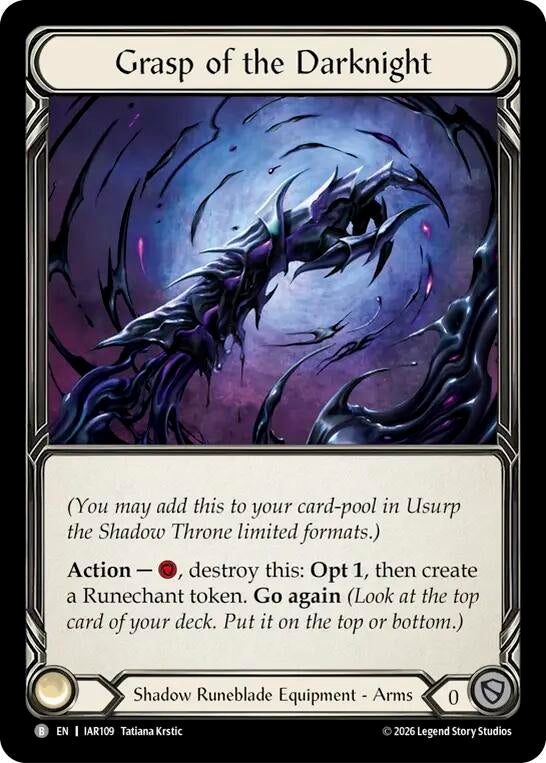 Image for Grasp of the Darknight [Usurp the Shadow Throne] (IAR) - Flesh and Blood TCG