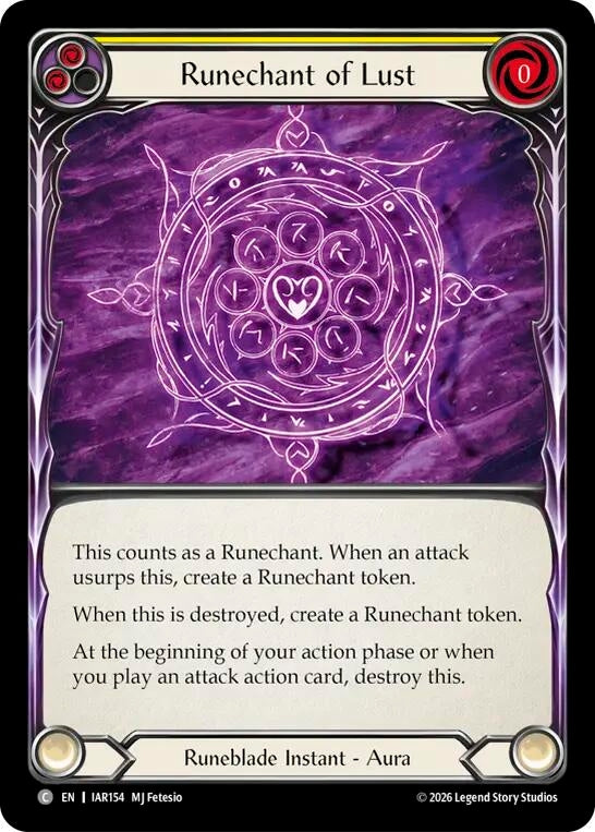 Image for Runechant of Lust [Usurp the Shadow Throne] (IAR) - Flesh and Blood TCG