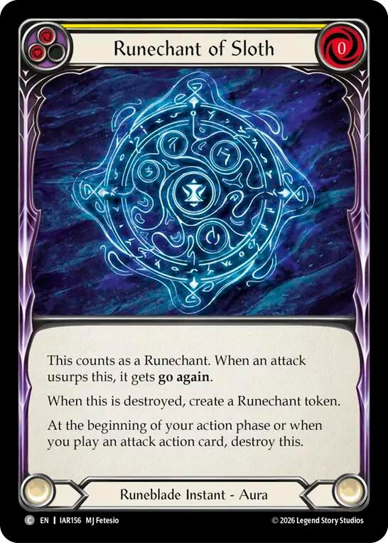 Image for Runechant of Sloth [Usurp the Shadow Throne] (IAR) - Flesh and Blood TCG