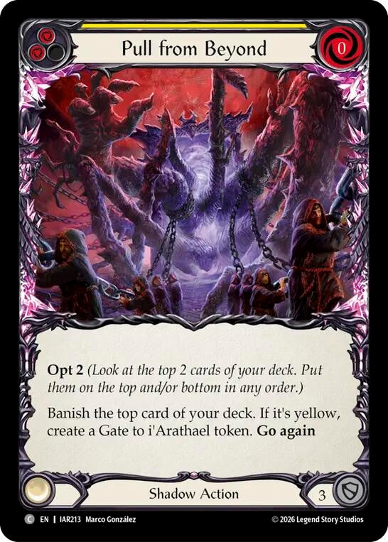 Image for Pull from Beyond (Yellow) [Usurp the Shadow Throne] (IAR) - Flesh and Blood TCG