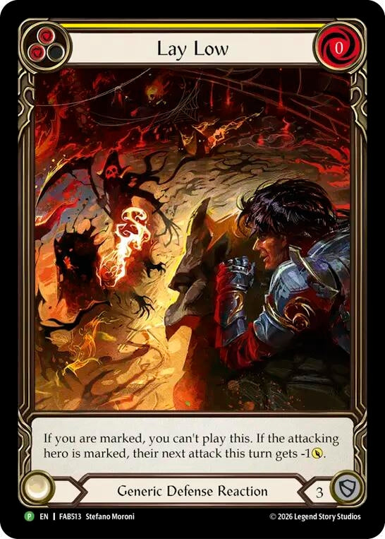 Image for Lay Low (Yellow) - FAB513 (FAB513) [Flesh and Blood: Promo Cards] (PR) - Flesh and Blood TCG