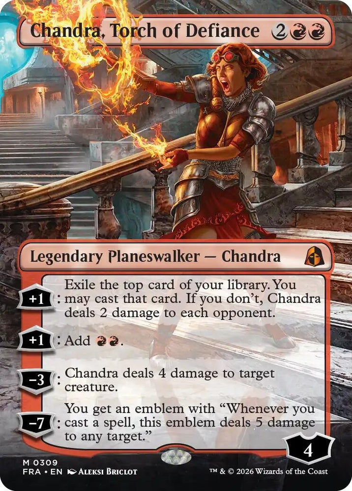 Image for Chandra, Torch of Defiance (Borderless) (309) [Reality Fracture] (FRA) - Magic: The Gathering