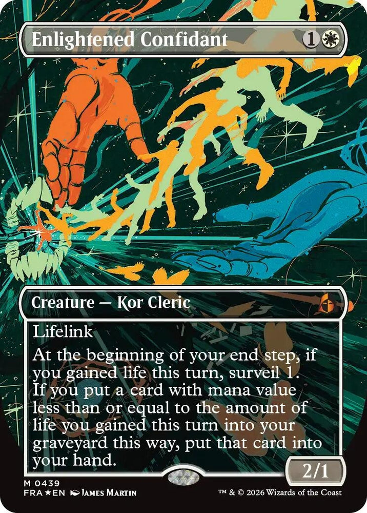 Image for Enlightened Confidant (Borderless) (0439) (439) [Reality Fracture] (FRA) - Magic: The Gathering