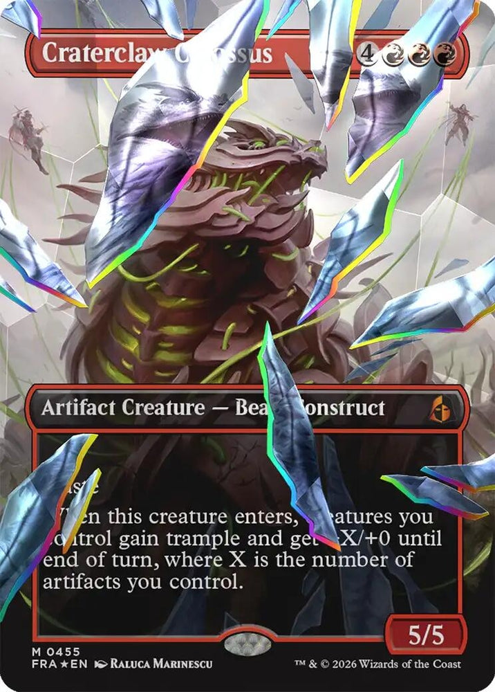 Image for Craterclaw Colossus (Borderless) (Facet Foil) (0455) (455) [Reality Fracture] (FRA) - Magic: The Gathering
