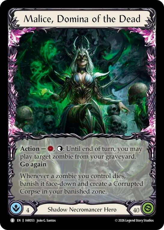 Image for Malice, Domina of the Dead [Usurp the Shadow Throne] (IAR) - Flesh and Blood TCG