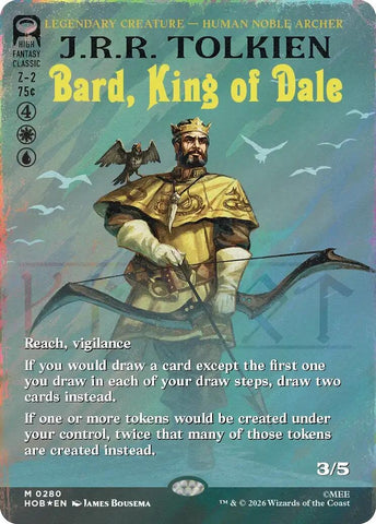 Image for Bard, King of Dale (Borderless) (Surge Foil) (280) [The Hobbit] (HOB) - Magic: The Gathering