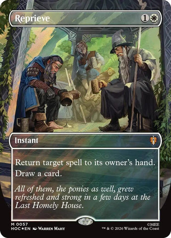 Image for Reprieve (Borderless) (Surge Foil) (57) [The Hobbit: Eternal-Legal] (HOC) - Magic: The Gathering