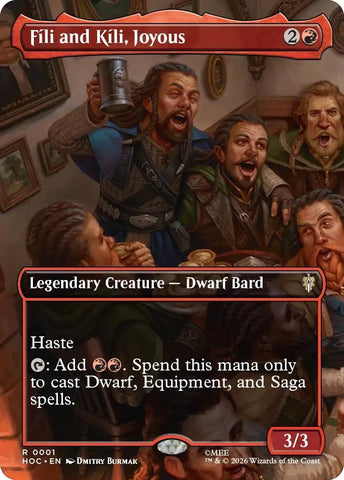 Image for Fili and Kili, Joyous (Borderless) (1) [The Hobbit: Eternal-Legal] (HOC) - Magic: The Gathering