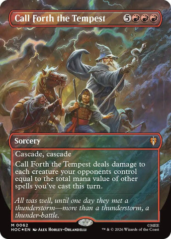 Image for Call Forth the Tempest (Borderless) (Surge Foil) (62) [The Hobbit: Eternal-Legal] (HOC) - Magic: The Gathering