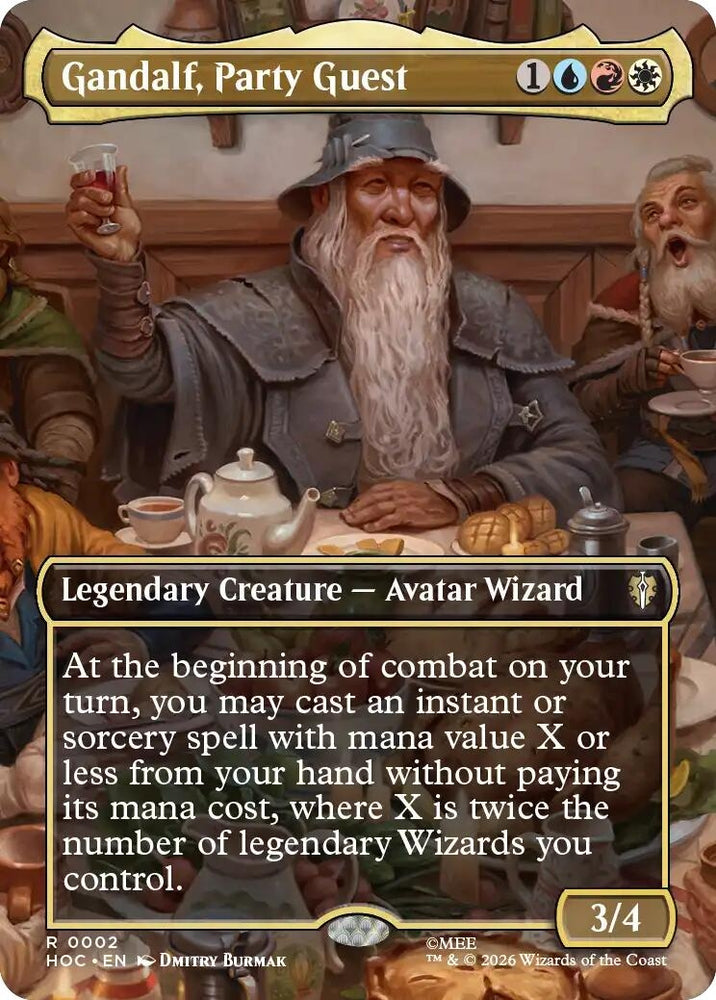 Image for Gandalf, Party Guest (Borderless) (2) [The Hobbit: Eternal-Legal] (HOC) - Magic: The Gathering
