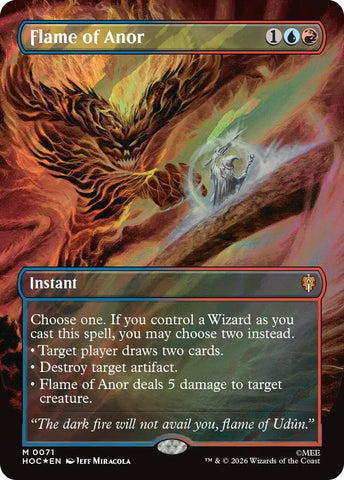 Image for Flame of Anor (Borderless) (Surge Foil) (71) [The Hobbit: Eternal-Legal] (HOC) - Magic: The Gathering