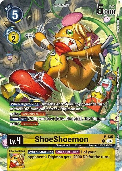 Image for ShoeShoemon (Digimon Liberator D-Storage Set) (P-135 P) [Digimon Promotion Cards] (D-PR) - Digimon Card Game