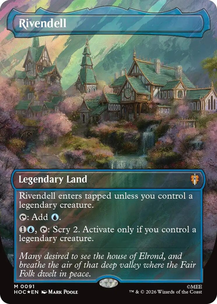 Image for Rivendell (Borderless) (Surge Foil) (91) [The Hobbit: Eternal-Legal] (HOC) - Magic: The Gathering