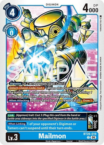 Image for Mailmon (BT26-019 C) [Timeless Bonds] (BT-26) - Digimon Card Game