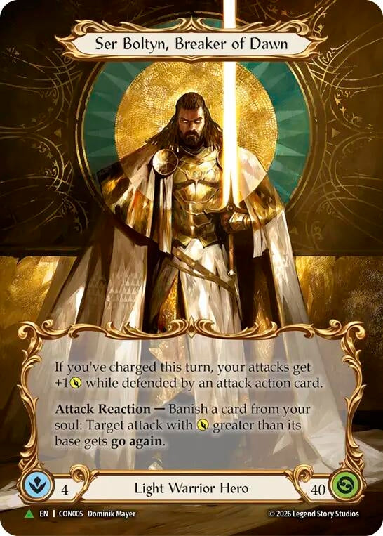 Image for Ser Boltyn, Breaker of Dawn (Marvel) - CON005 (CON005) [Flesh and Blood: Promo Cards] (PR) - Flesh and Blood TCG