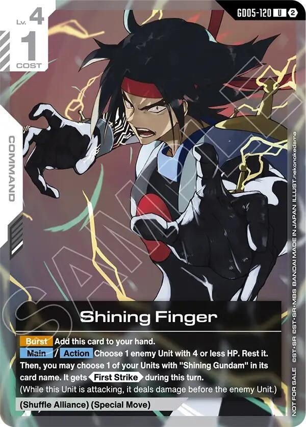 Image for Shining Finger (GD05 Release Event) (GD05-120) [Gundam Promotional Cards] (GCG-PR) - Gundam Card Game
