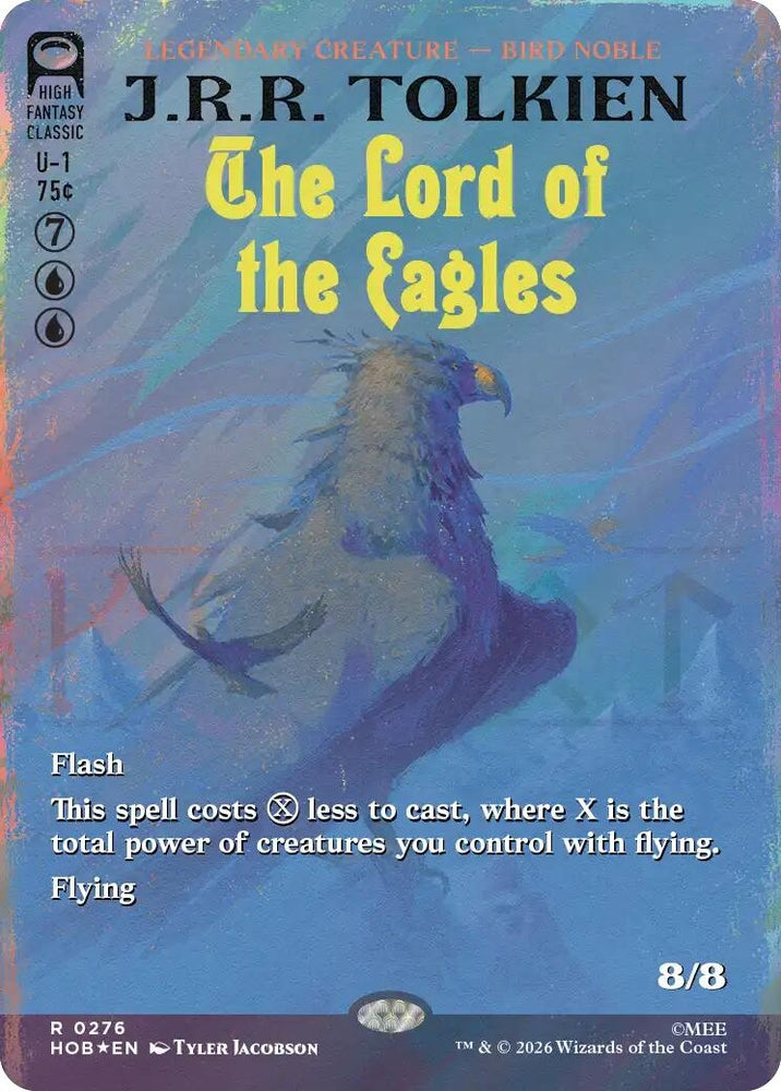 Image for The Lord of the Eagles (Borderless) (Surge Foil) (276) [The Hobbit] (HOB) - Magic: The Gathering