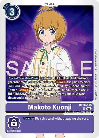 Image for Makoto Kuonji (BT26-095 R) [Timeless Bonds] (BT-26) - Digimon Card Game