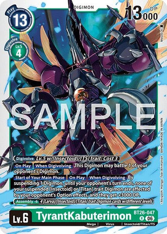 Image for TyrantKabuterimon (BT26-047 R) [Timeless Bonds] (BT-26) - Digimon Card Game
