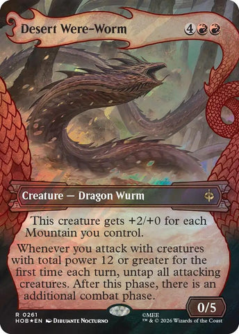 Image for Desert Were-Worm (Showcase) (Surge Foil) (261) [The Hobbit] (HOB) - Magic: The Gathering