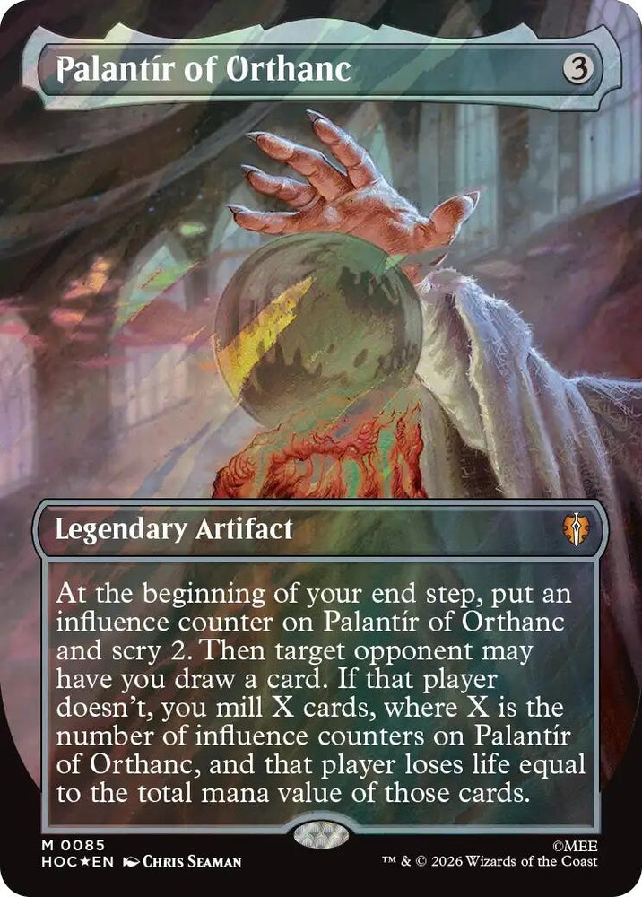 Image for Palantir of Orthanc (Borderless) (Surge Foil) (85) [The Hobbit: Eternal-Legal] (HOC) - Magic: The Gathering
