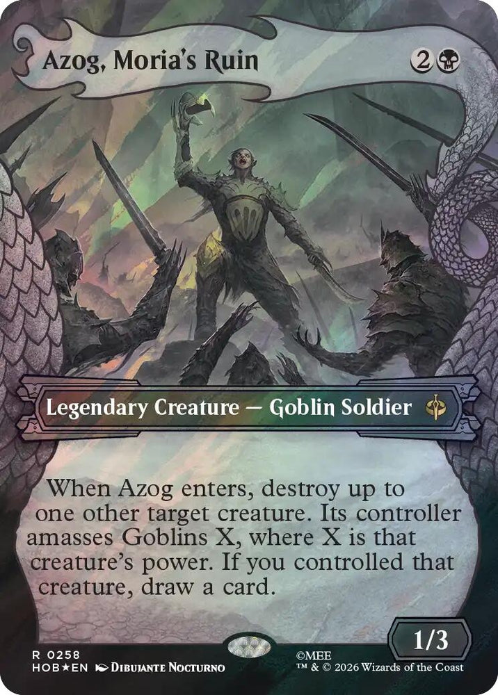 Image for Azog, Moria's Ruin (Showcase) (Surge Foil) (258) [The Hobbit] (HOB) - Magic: The Gathering