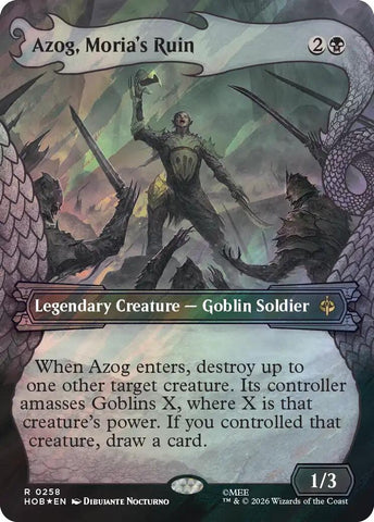 Image for Azog, Moria's Ruin (Showcase) (Surge Foil) (258) [The Hobbit] (HOB) - Magic: The Gathering