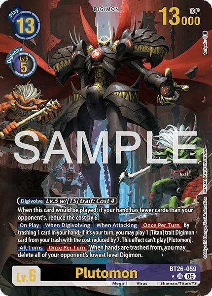 Image for Plutomon (Alternate Art) (BT26-059 UR) [Timeless Bonds] (BT-26) - Digimon Card Game