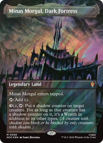 Image for Minas Morgul, Dark Fortress (Borderless) (Surge Foil) (88) [The Hobbit: Eternal-Legal] (HOC) - Magic: The Gathering