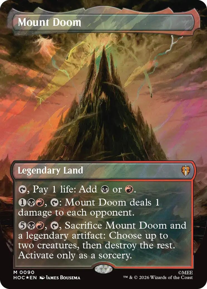 Image for Mount Doom (Borderless) (Surge Foil) (90) [The Hobbit: Eternal-Legal] (HOC) - Magic: The Gathering