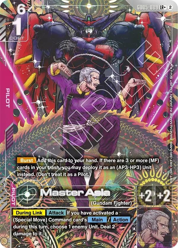 Image for Master Asia (LR+) (GD05-089) [Freedom Ascension] (GD05) - Gundam Card Game