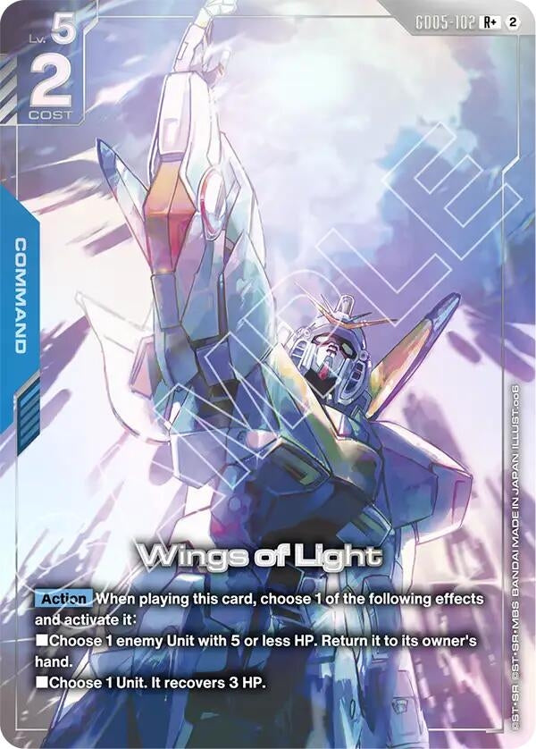 Image for Wings of Light (R+) (GD05-102) [Freedom Ascension] (GD05) - Gundam Card Game