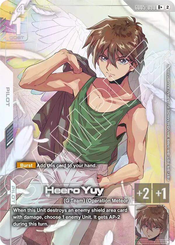 Image for Heero Yuy (R+) (GD05-098) [Freedom Ascension] (GD05) - Gundam Card Game