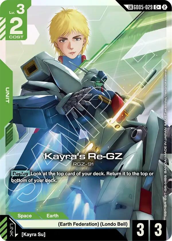 Image for Kayra's Re-GZ (C+) (Link Rare) (GD05-029) [Freedom Ascension] (GD05) - Gundam Card Game