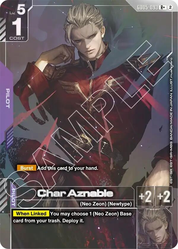 Image for Char Aznable (R+) (GD05-093) [Freedom Ascension] (GD05) - Gundam Card Game