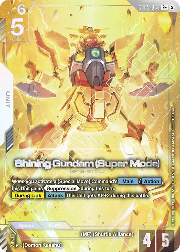 Image for Shining Gundam (Super Mode) (R+) (GD05-068) [Freedom Ascension] (GD05) - Gundam Card Game