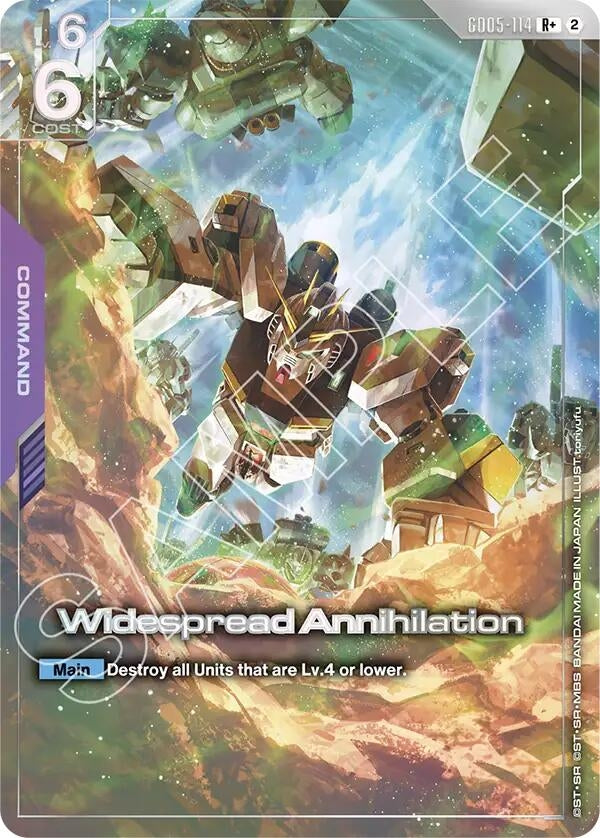 Image for Widespread Annihilation (R+) (GD05-114) [Freedom Ascension] (GD05) - Gundam Card Game