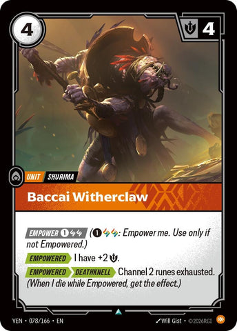 Image for Baccai Witherclaw (078/166) [Vendetta] (VEN) - Riftbound: League of Legends Trading Card Game